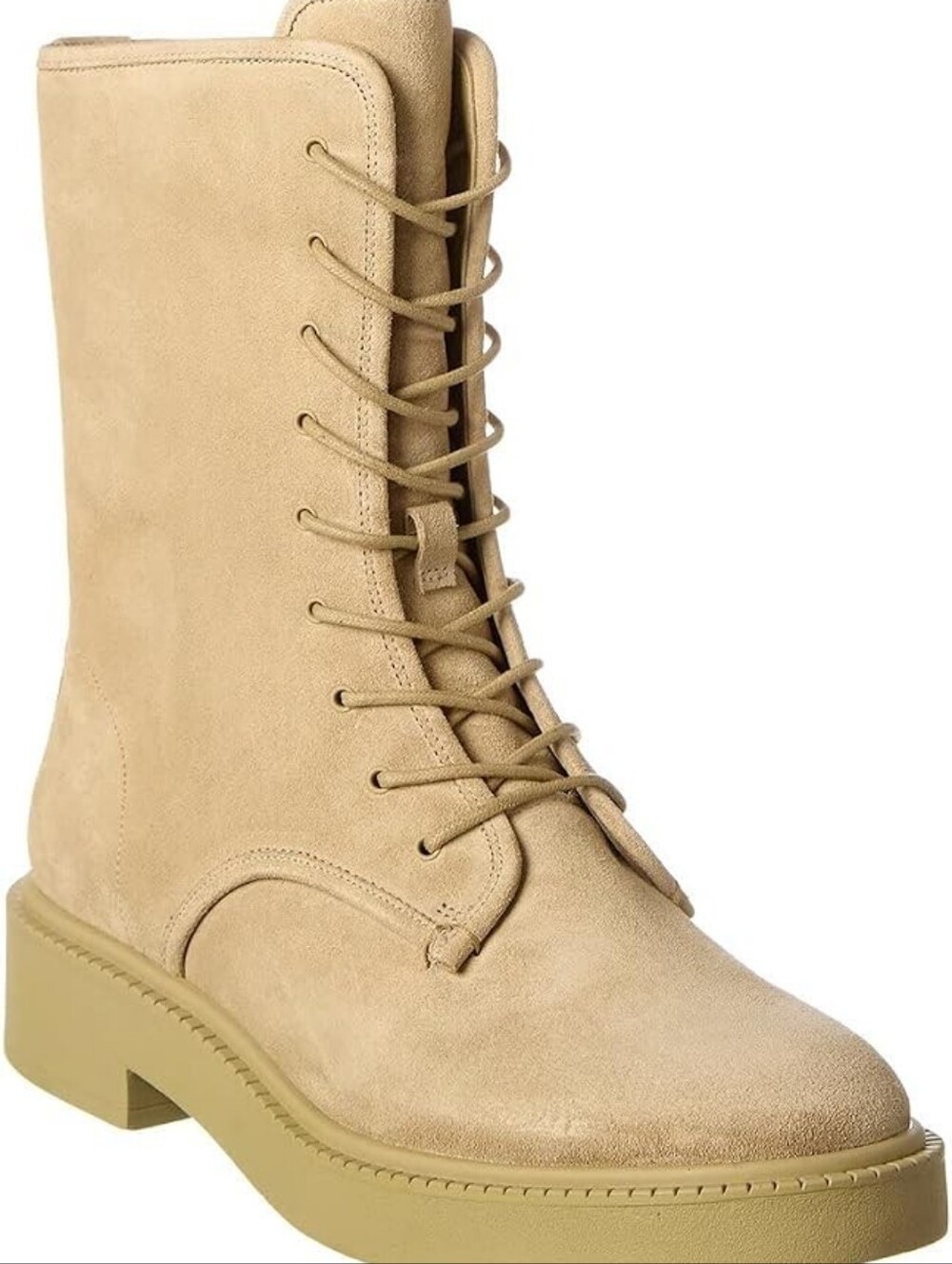 Vince Kady Lace Women Doe Suede Lace Up Combat Boots 6M Water Resistant Shoes